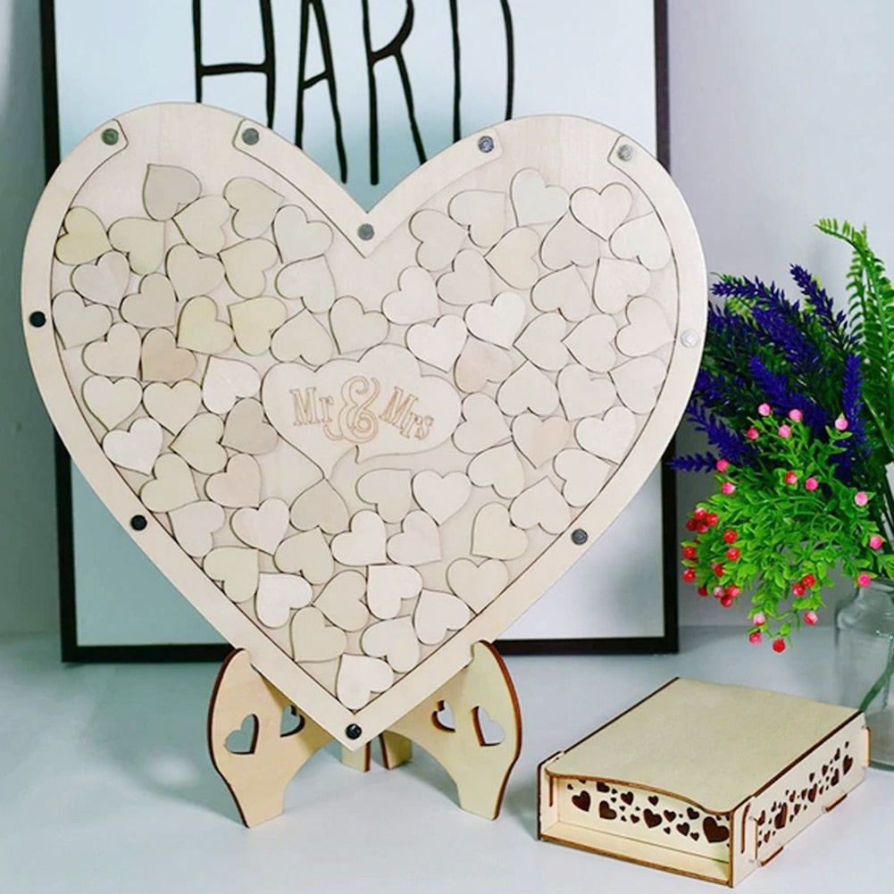 MyHeart™ Wood Guest Book